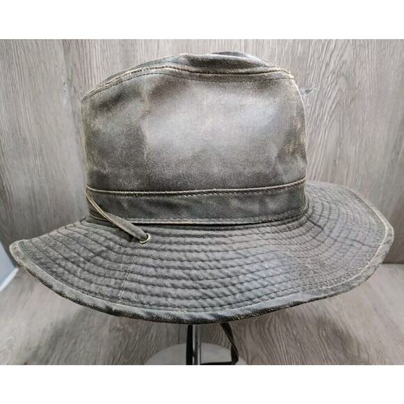 Dorfman Pacific Company Men's Medium Fedora Hat‎ Weathered Outback Cap DPC - Picture 4 of 9